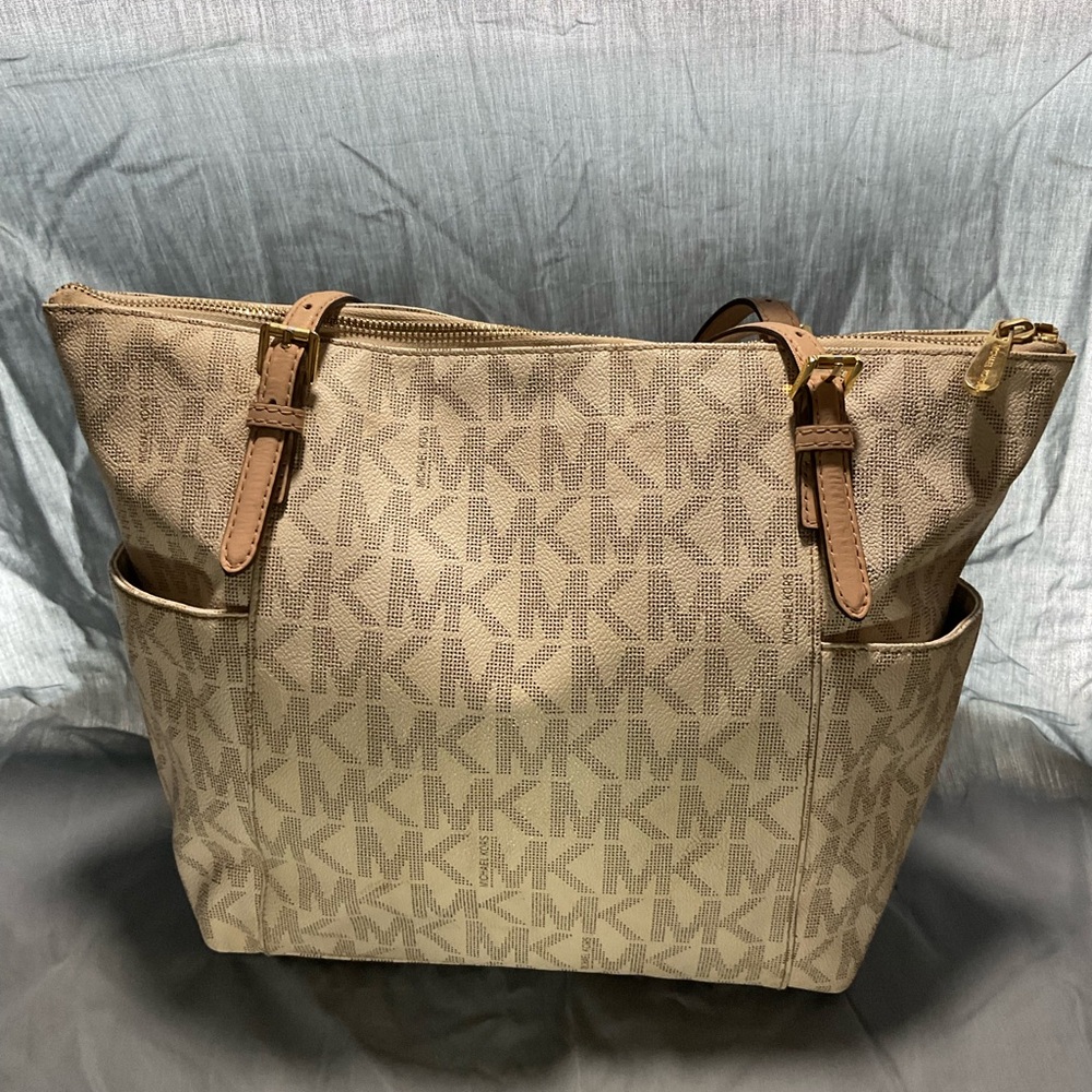 Michael Kors Tan Monogram Shoulder Bag